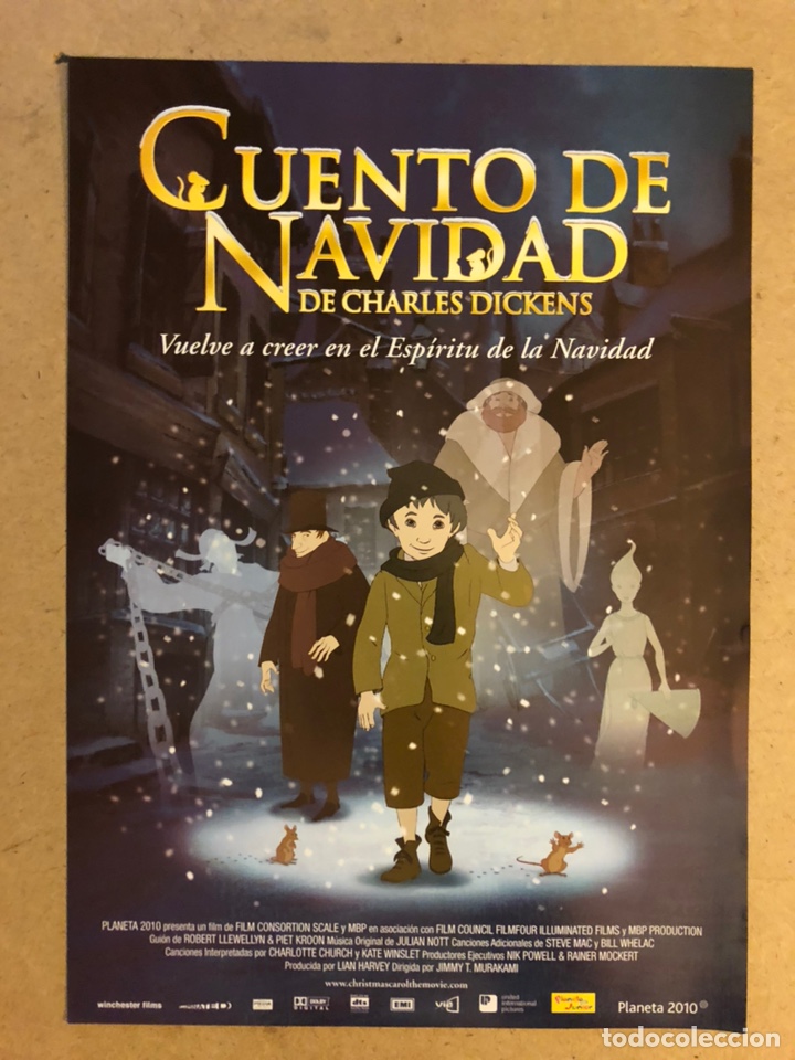 Cinema: CUENTO DE NAVIDAD DE CHARLES DICKENS. GU&Iacute;A PROMOCIONAL DE LA PEL&Iacute;CULA, IDEAL PARA ENMARCAR.