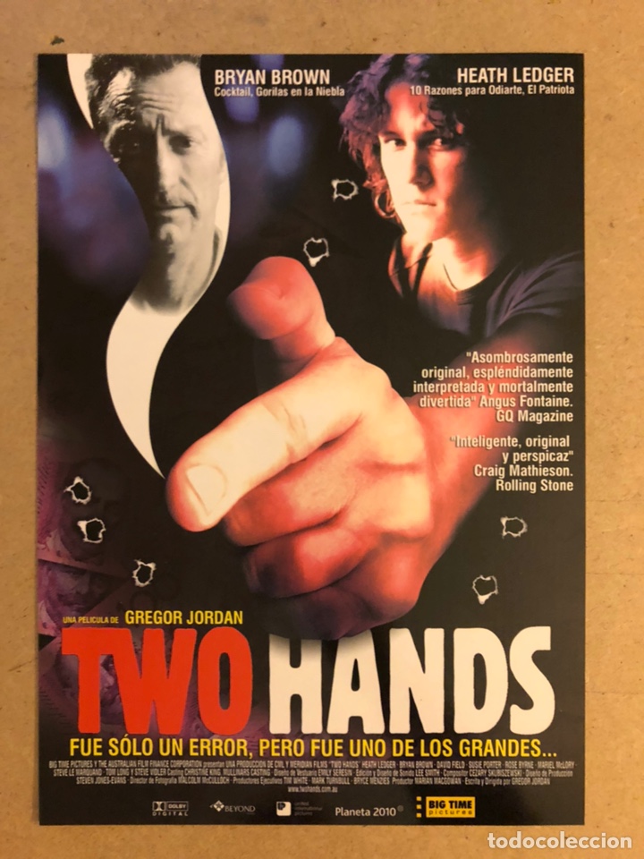 Cinema: TWO HAND (HEATH LEDGER). GU&Iacute;A PROMOCIONAL DE LA PEL&Iacute;CULA.