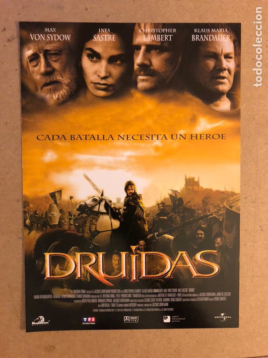 Cinema: DRUIDAS (IN&Eacute;S SASTRE, CHRISTOPHER LAMBERT). GU&Iacute;A PROMOCIONAL DE LA PEL&Iacute;CULA.