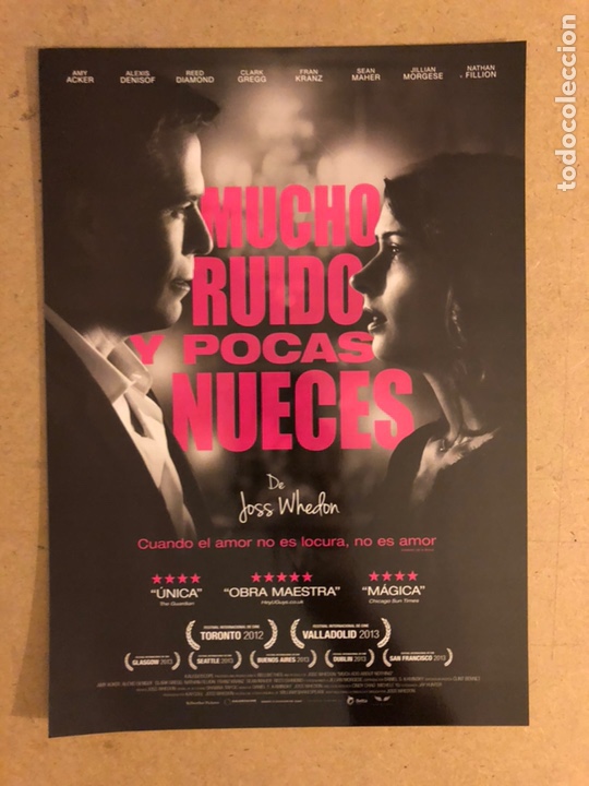Cinema: MUCHO RUIDO Y POCAS NUECES (JOSS WHEDON). GU&Iacute;A PROMOCIONAL DE LA PEL&Iacute;CULA. IDEAL PARA ENMARCAR