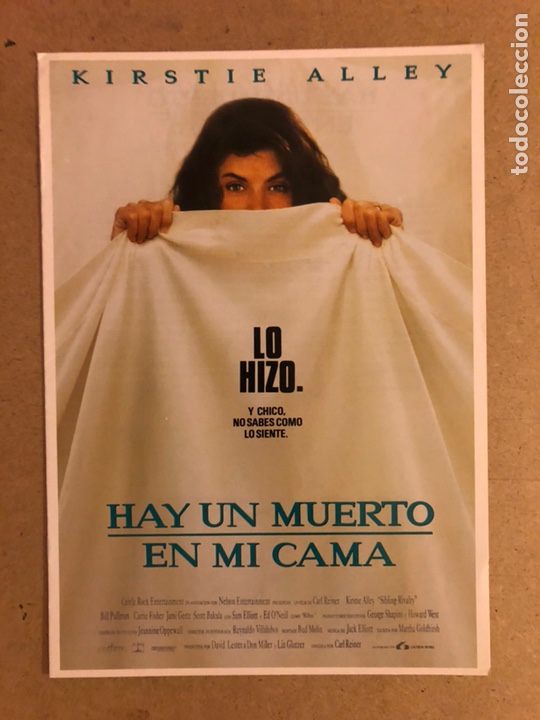 Cin&eacute;ma: HAY UN MUERTO EN MI CAMA (KIRSTIE ALLEY). GU&Iacute;A PROMOCIONAL DE LA PEL&Iacute;CULA. 8 P&Aacute;GINAS.