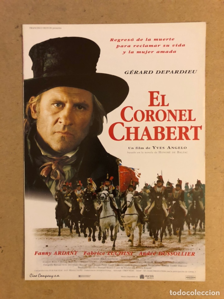Cinema: EL CORONEL CHABERT (GERARD DEPARDIEU). GU&Iacute;A PROMOCIONAL DE LA PEL&Iacute;CULA.