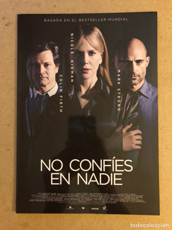 Kino: NO CONF&Iacute;ES EN NADIE (NICOLE KIDMAN, COL&Iacute;N FIRTH). GU&Iacute;A PROMOCIONAL DE LA PEL&Iacute;CULA.