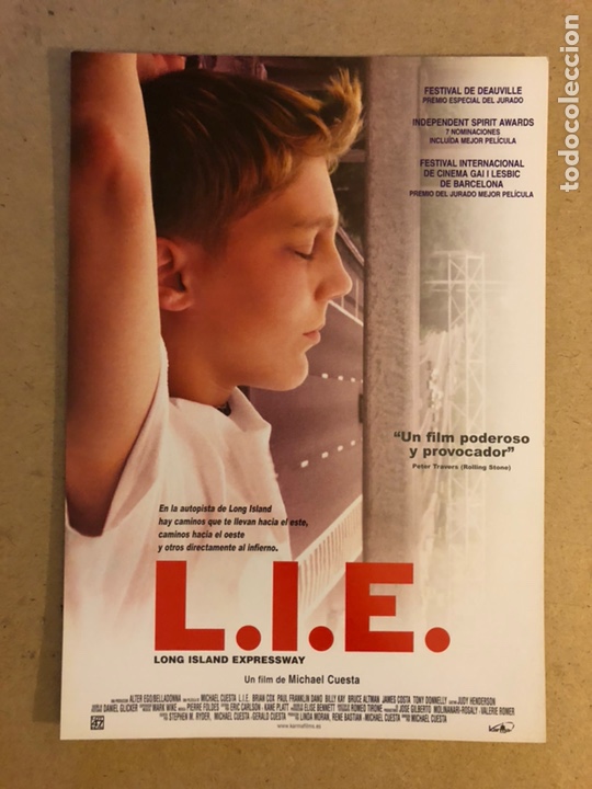 Cinema: L. I. E. (LONG ISLAND EXPRESSWAY). MICHAEL CUESTA. GU&Iacute;A PROMOCIONAL DE LA PEL&Iacute;CULA.