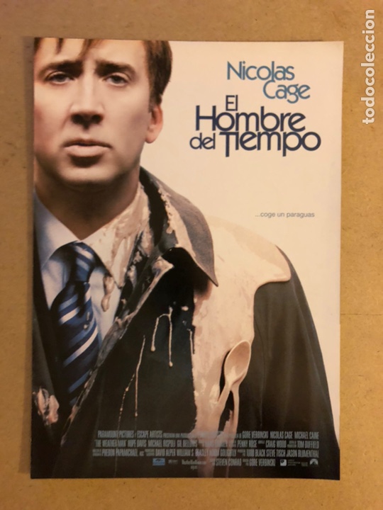 Cinema: EL HOMBRE DEL TIWMPO (NICOLAS CAGE). GU&Iacute;A PROMOCIONAL DE LA PEL&Iacute;CULA.