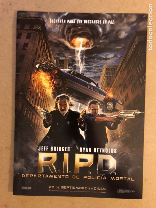Cinema: R.I.P.D. DEPARTAMENTO DE POLIC&Iacute;A MORTAL (JEFF BRIDGES, RYAN REYNOLDS). GU&Iacute;A PROMOCIONAL DE PEL&Iacute;CULA