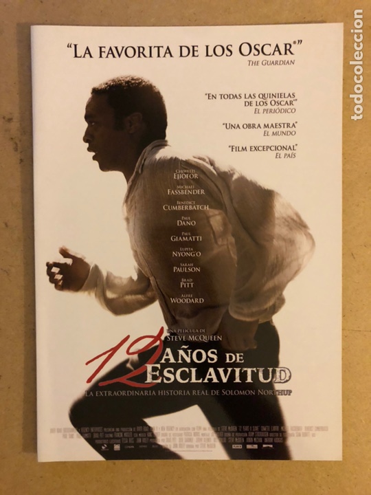 Cinema: 12 A&Ntilde;OS DE ESCLAVITUD (STEVE MCQUEEN, MICHAEL FASSBENDER). GU&Iacute;A PROMOCIONAL DE LA PEL&Iacute;CULA