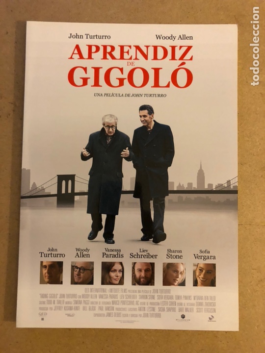 Cinema: APRENDIZ DE GIGOL&Oacute; (JOHN TURTURRO, WOODY ALLEN). GU&Iacute;A PROMOCIONAL DE LA PEL&Iacute;CULA.