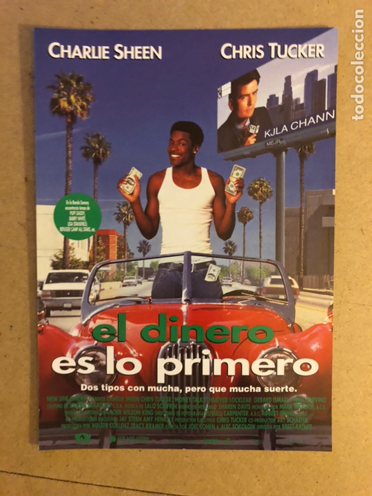 Cin&eacute;ma: EL DINERO ES LO PRIMERO (CHARLIE SHEEN, CHRIS TUCKER). GU&Iacute;A PROMOCIONAL DE LA PEL&Iacute;CULA.