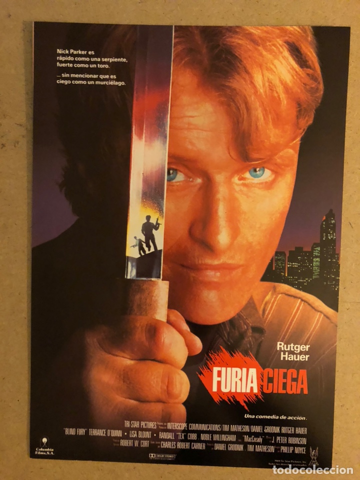 Kino: FURIA CIEGA (RUTGER HAUER). GU&Iacute;A PROMOCIONAL DE LA PEL&Iacute;CULA.