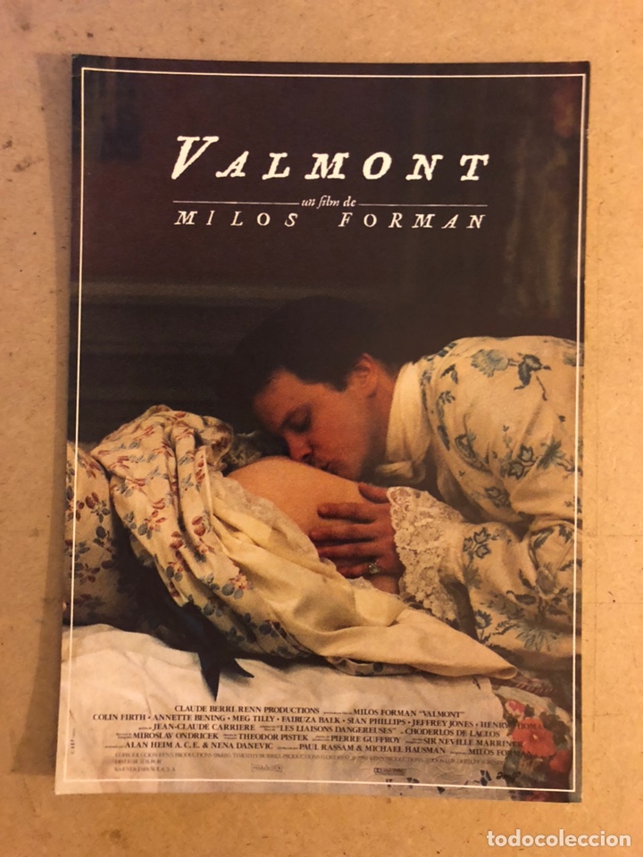 Kino: VALMONT (MILOS FORMAN). GU&Iacute;A PROMOCIONAL DE LA PEL&Iacute;CULA, IDEAL PARA ENMARCAR.