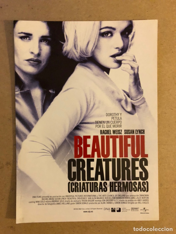 Cinema: BEAUTIFUL CREATURES (CRIATURAS HERMOSAS). RACHEL WEISZ. GU&Iacute;A PROMOCIONAL DE LA PEL&Iacute;CULA
