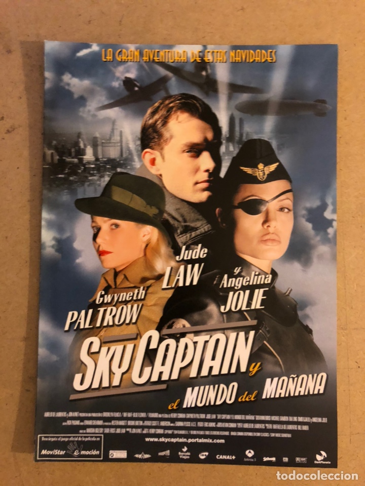 Kino: SKY CAPTAIN Y EL MUNDO DEL MA&Ntilde;ANA (ANGELINA JOLIE, GWYNETH PALTROW). GU&Iacute;A PROMOCIONAL DE LA PEL&Iacute;CULA