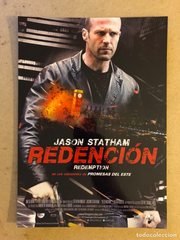 Cinema: REDENCI&Oacute;N (JASON STATHAM). GUIA PROMOCIONAL DE LA PEL&Iacute;CULA.