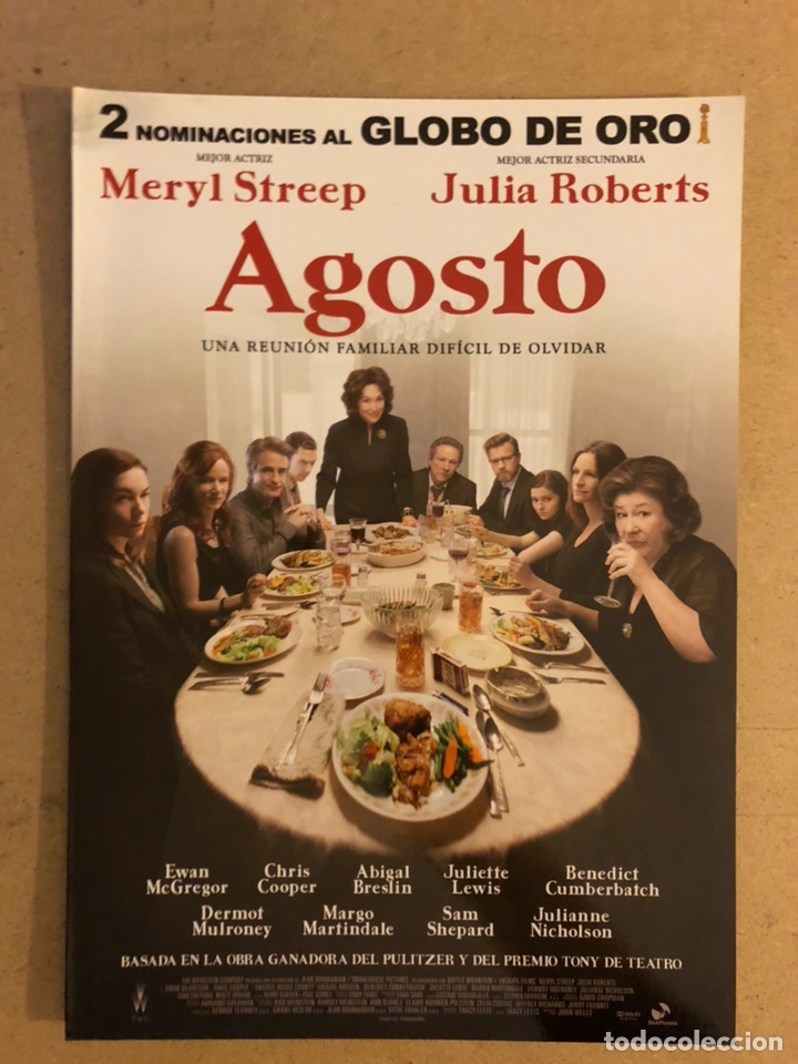 Kino: AGOSTO (MERYL STREEP, JULIA ROBERTS). GU&Iacute;A PROMOCIONAL DE LA PEL&Iacute;CULA.