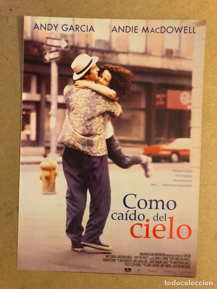 Cinema: COMO CA&Iacute;DO DEL CIELO (ANDY GARC&Iacute;A, ANDIE MACDOWELL). GU&Iacute;A PROMOCIONAL DE LA PEL&Iacute;CULA.