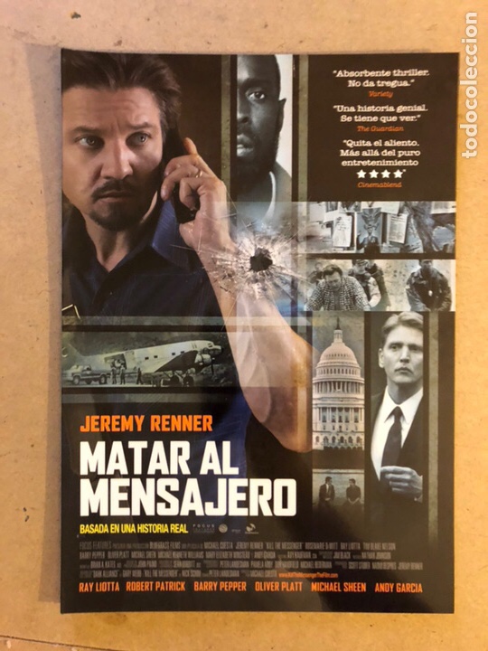 Cinema: MATAR AL MENSAJERO (JEREMY RENNER). GU&Iacute;A PROMOCIONAL DE LA PEL&Iacute;CULA.