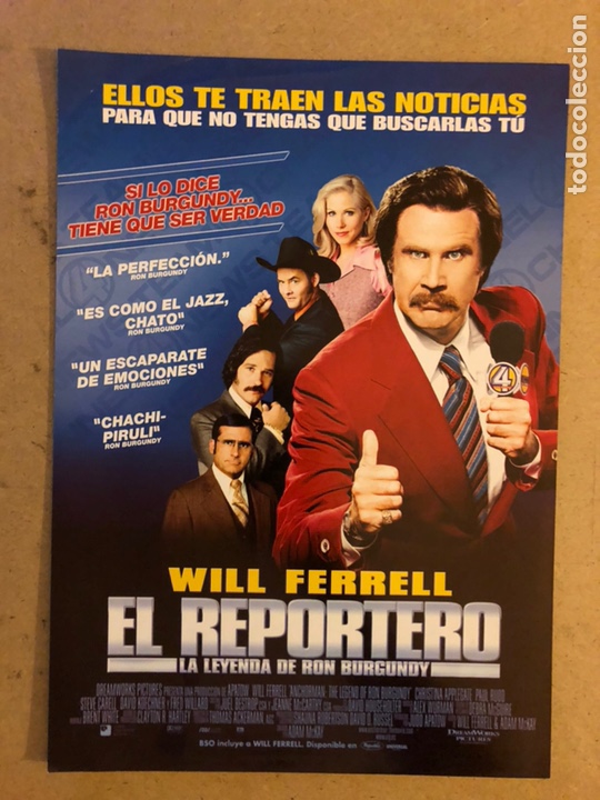 Cinema: EL REPORTERO, LA LEYENDA DE RON BURGUNDY. WILL FERRELL. GU&Iacute;A PROMOCIONAL DE LA PEL&Iacute;CULA