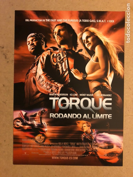 Cine: TORQUE, RODANDO AL L&Iacute;MITE (ICE CUBE, MARTIN HENDERSON). GU&Iacute;A PROMOCIONAL DE LA PEL&Iacute;CULA.