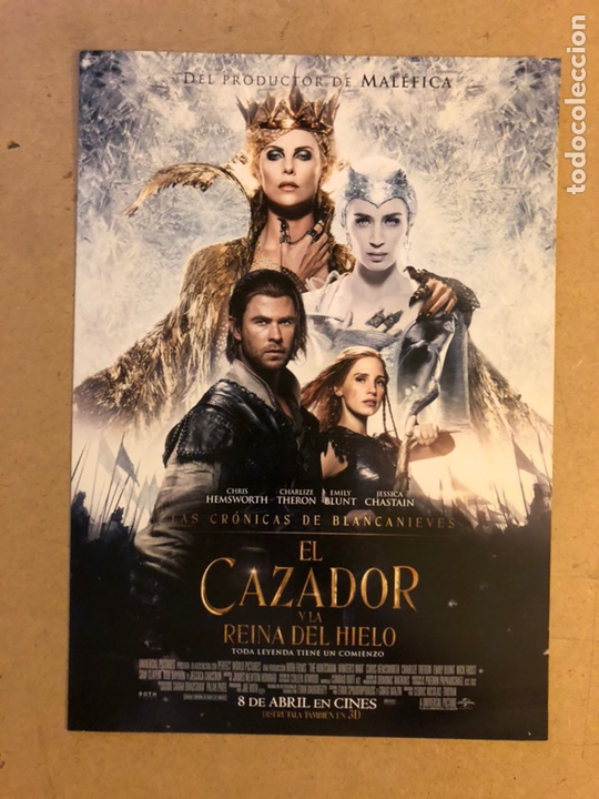 Cinema: EL CAZADOR Y LA REINA DEL HIELO (CHRIS HEMSWORTH, CHARLIZE THERON). GU&Iacute;A PROMOCIONAL DE LA PEL&Iacute;CULA.