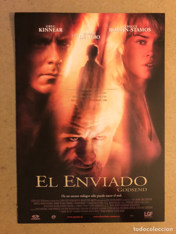 Cine: EL ENVIADO (ROBERT DE NIRO, REBECA ROMIJN STAMOS). GU&Iacute;A PROMOCIONAL DE LA PEL&Iacute;CULA.