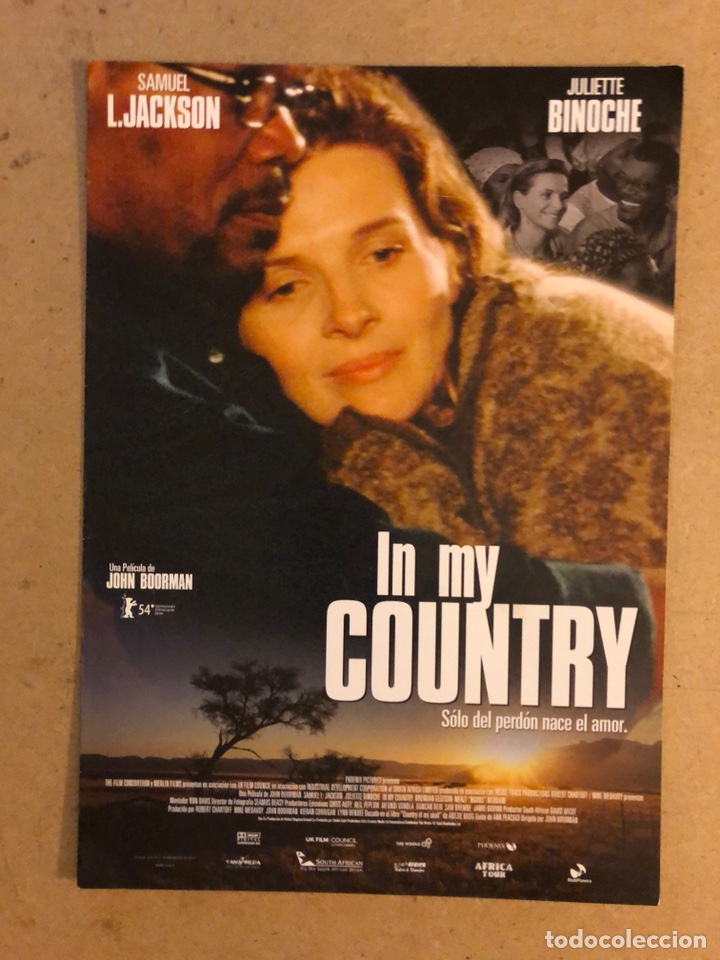 Kino: IN MY COUNTRY (SAMUEL L. JACKSON, JULIETTE BINOCHE). GU&Iacute;A PROMOCIONAL DE LA PEL&Iacute;CULA.