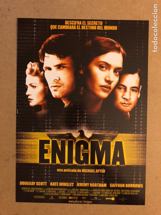Kino: ENIGMA (MICHAEL APTED). GU&Iacute;A PROMOCIONAL DE LA PEL&Iacute;CULA.