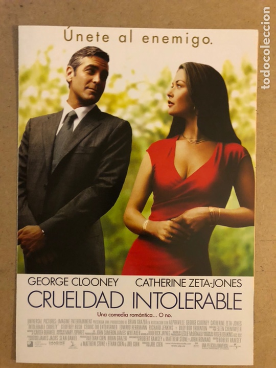 Cine: CRUELDAD INTOLERABLE (JOEL COHEN, GEORGE CLOONEY). GU&Iacute;A PROMOCIONAL DE LA PEL&Iacute;CULA.