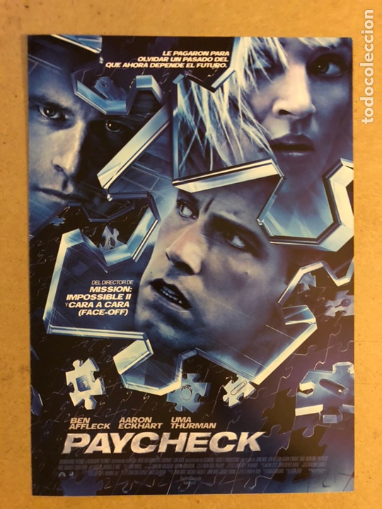 Cine: PAYCHECK (BEN AFFLECK, UMA THURMAN). GU&Iacute;A PROMOCIONAL DE LA PEL&Iacute;CULA.
