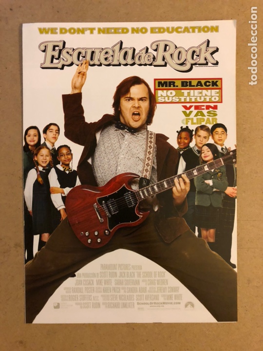 Kino: ESCUELA DE ROCK (SCHOOL OF ROCK). JACK BLACK. GU&Iacute;A PROMOCIONAL DE LA PEL&Iacute;CULA.