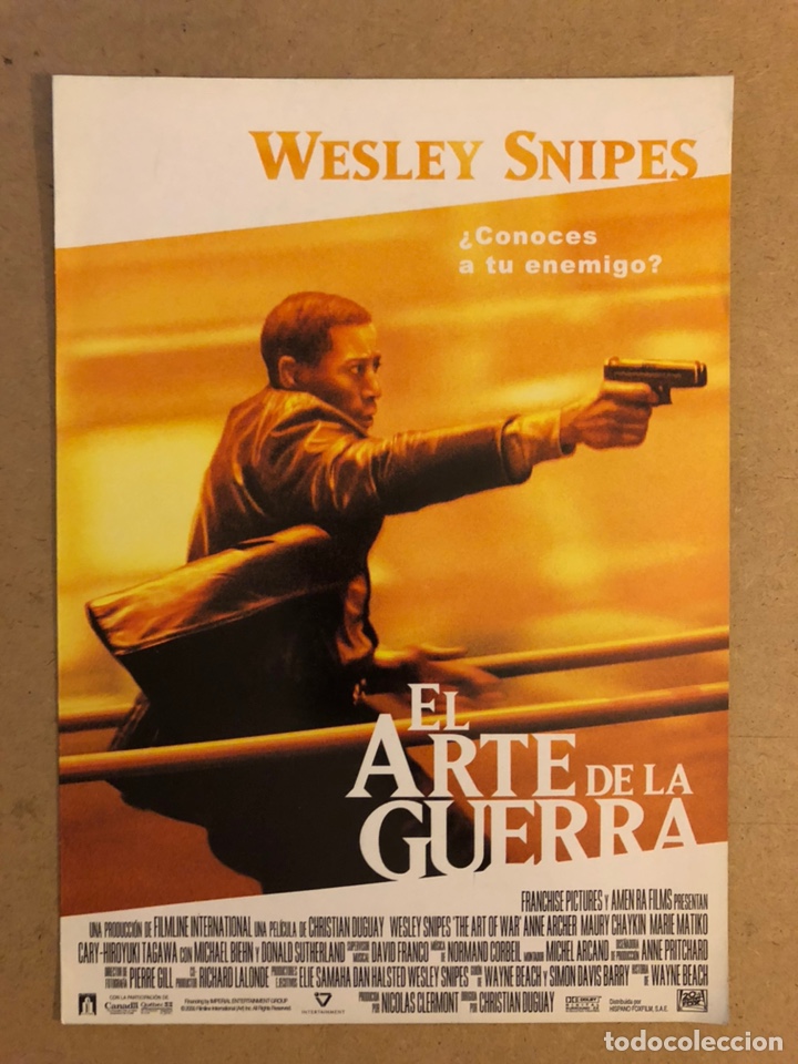 Cinema: EL ARTE DE LA GUERRA (WESLEY SNIPES). GU&Iacute;A PROMOCIONAL DE LA PEL&Iacute;CULA.