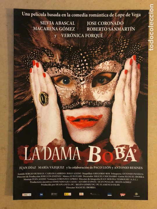 Kino: LA DAMA BOBA (SILVIA ABASCAL, JOS&Eacute; CORONADO). GU&Iacute;A PROMOCIONAL DE LA PEL&Iacute;CULA.