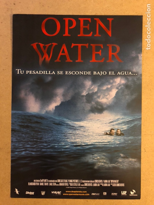 Kino: OPEN WATER (CHRIS KENTIS). GU&Iacute;A PROMOCIONAL DE LA PEL&Iacute;CULA.