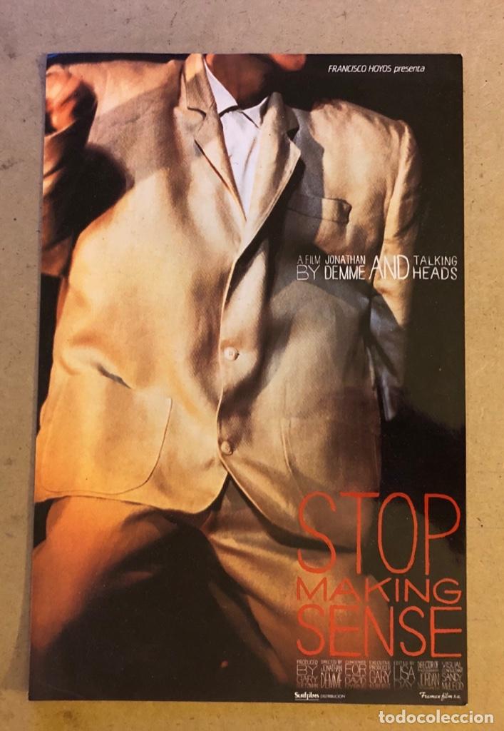 Kino: STOP MAKING SENSE (JONATHAN DEMME, TALKING HEADS). GU&Iacute;A PROMOCIONAL DE LA PEL&Iacute;CULA.