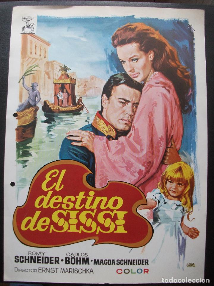 Cine: GU&Iacute;A PUBLICITARIA DE LA PEL&Iacute;CULA EL DESTINO DE SISSI, ROMY SCHNEIDER, SENCILLA