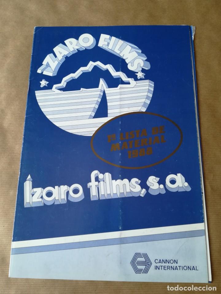 Cine: GU&Iacute;A CAT&Aacute;LOGO LISTA DE MATERIAL PEL&Iacute;CULAS &Iacute;ZARO FILMS 1988