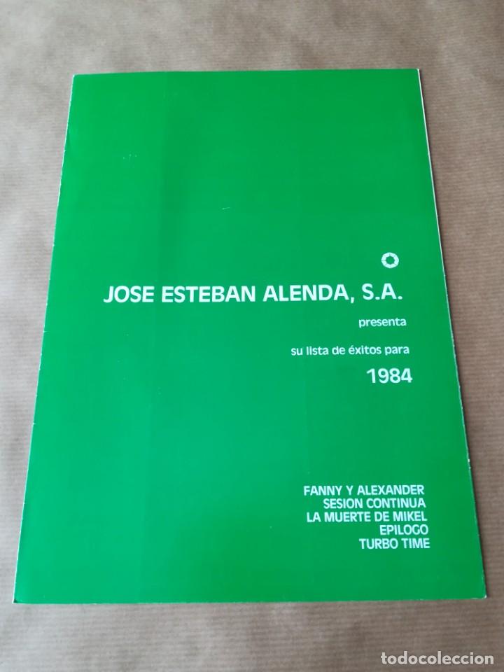 Cine: GUÍA CATÁLOGO LISTA DE MATERIAL PELÍCULAS JOSÉ ESTEBAN ALENDA 1984 - Foto 1 - 165267950
