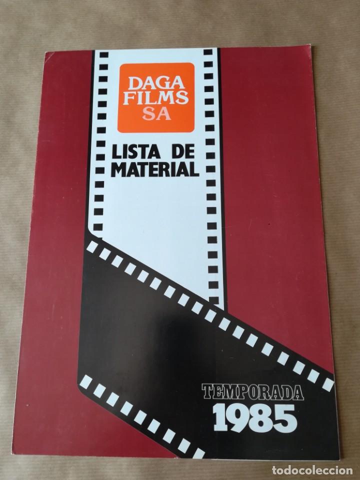 Cinema: GU&Iacute;A CAT&Aacute;LOGO LISTA DE MATERIAL PEL&Iacute;CULAS DAGA FILMS 1985