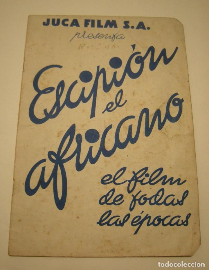 Cinema: ESCIPION EL AFRICANO. JUCA FILMS,S.A. A&Ntilde;O 1937 GUIA DE LA PELICULA VER FOTOS.