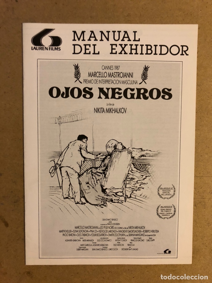 Kino: MANUAL DEL EXHIBIDOR, OJOS NEGROS (NIKITA MIKHALKOV, MARCELLO MASTROIANNI,...)