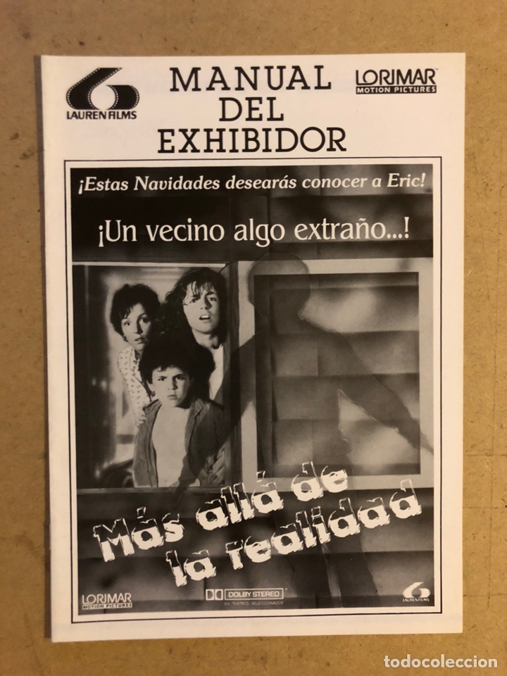 Cinema: MANUAL DEL EXHIBIDOR, M&Aacute;S ALL&Aacute; DE LA REALIDAD (NICK CASTLE). 8 P&Aacute;GINAS, EN PERFECTO ESTADO.