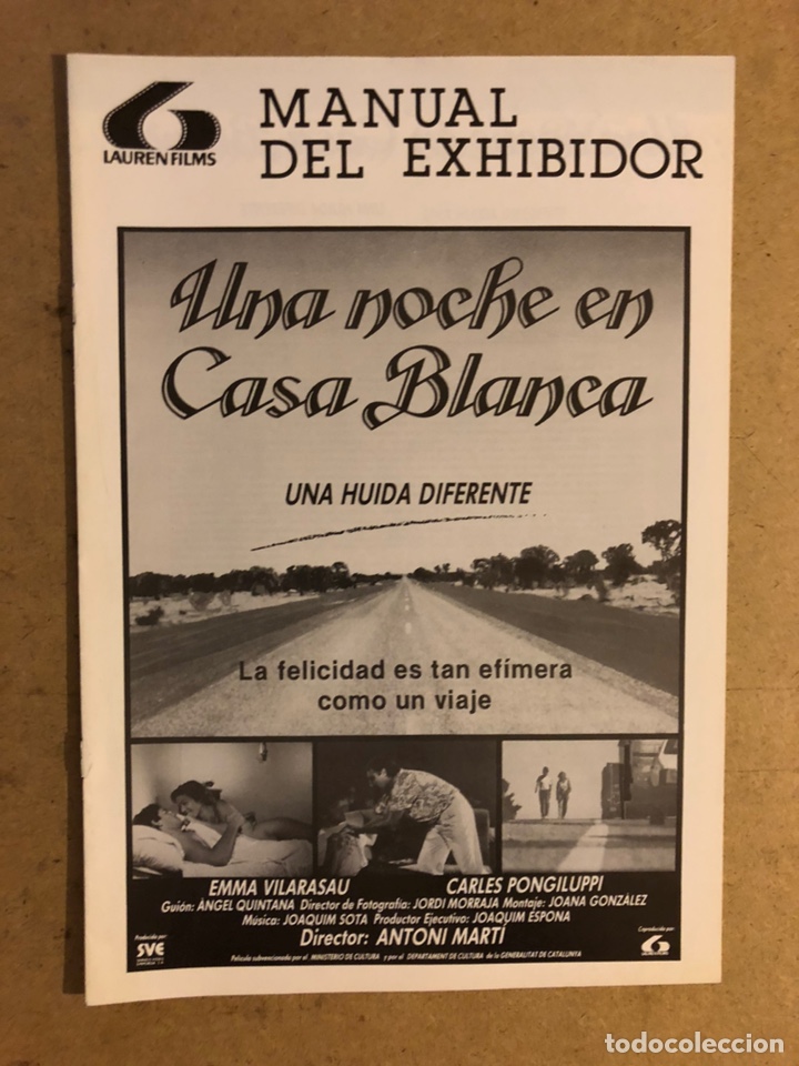 Cinema: MANUAL DEL EXHIBIDOR, UNA NOCHE EN CASA BLANCA (ANTONI MART&Iacute;, EMMA VILARASAU, CARLES