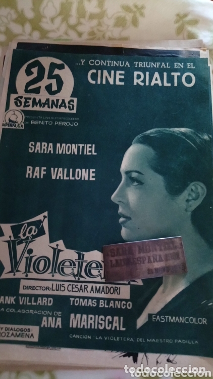 Cine: Sara montiel la violetera anuncio de prensa