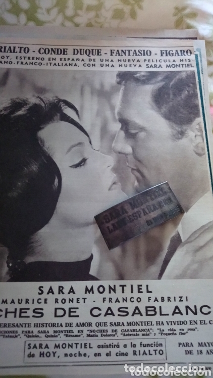 Cine: Sara montiel noches de casablanca propaganda prensa