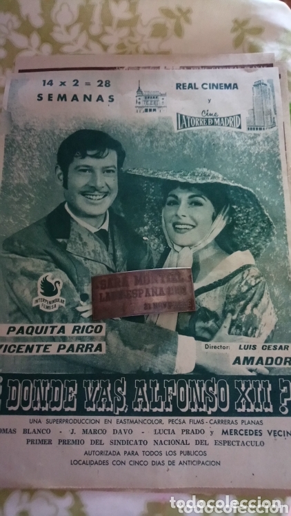 Cine: Paquita rico donde vas alfonso 12 propaganda prensa