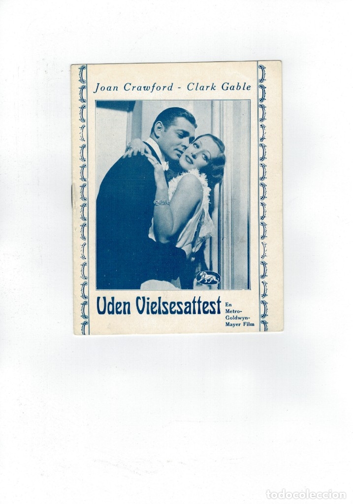 Cinema: FOLLETO DE MANO DAN&Eacute;S - AMOR EN VENTA - CLARK GABLE - 1931