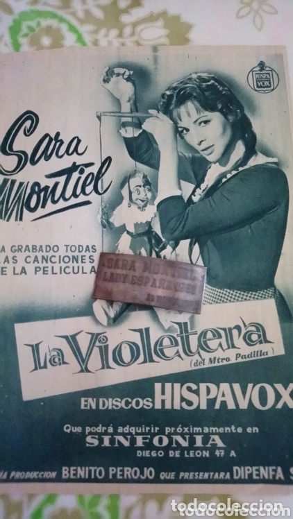 Cine: Sara montiel la violetera anuncio de prensa