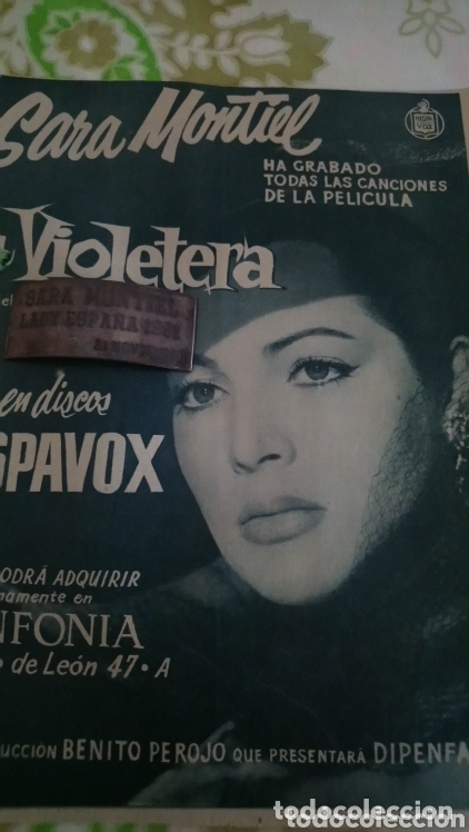 Cine: Sara montiel la violetera anuncio de prensa