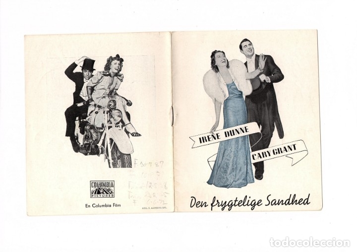 Cinema: 7 FOLLETOS DE MANO DANESES (GU&Iacute;AS) DE CARY GRANT CON ARGUMENTO Y FOTOS