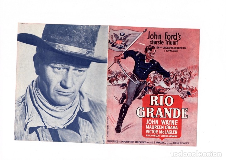 Cinema: 3 FOLLETOS DE MANO DANESES (GU&Iacute;AS) DE JOHN WAYNE CON ARGUMENTO Y FOTOS